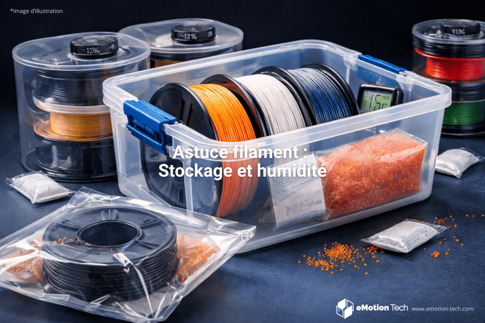 Stockage du filament 3D : comment maîtriser l’humidité pour des impressions fiables