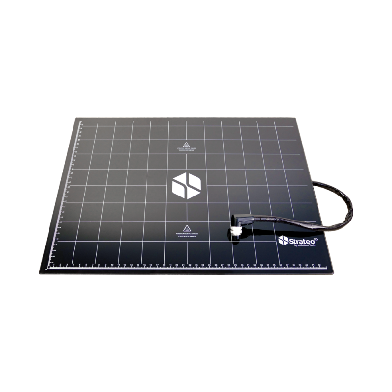 Borosilicate glass bed, with 220V heatpatch and thermistor for Strateo3D IDEX420
