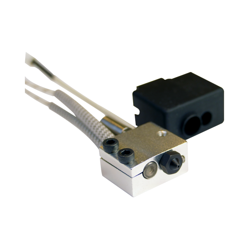 Full hotend with hardened steel nozzle for Strateo3D DUAL600 (0,6mm nozzle)