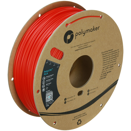 POLYMAKER - PLA POLYLITE 1.75MM RED 1KG