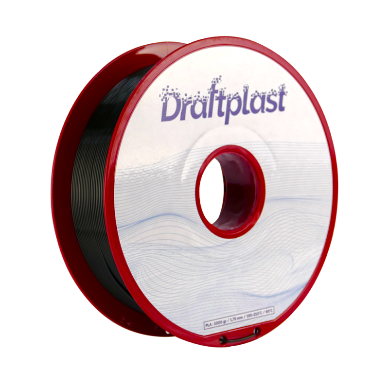 PLA Draftplast 1.75mm Noir 1kg