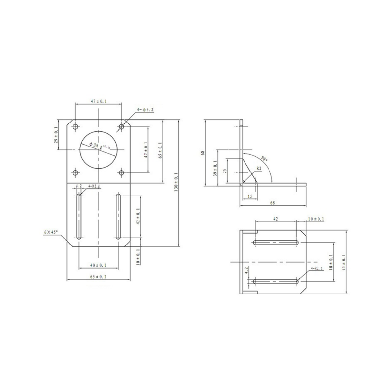 Support pour moteur NEMA 23