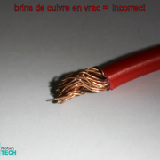 Brins de cuivre en vrac = incorrect